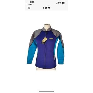 Gold Fin Womens Neoprene Scuba Top Vacation Beach Water Sports Sz Small‎